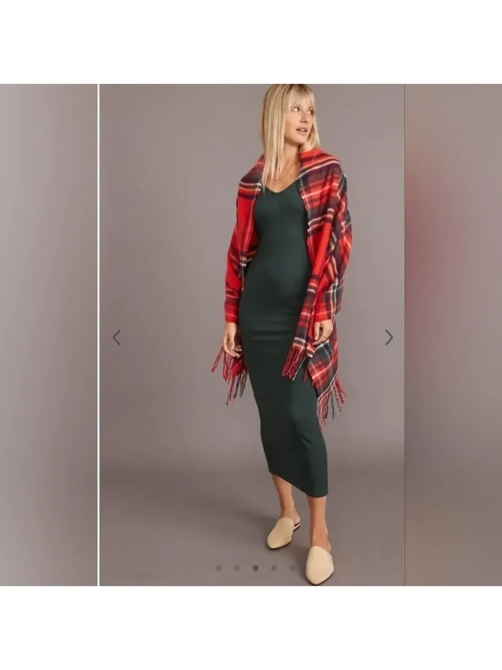 Marine layer Scotland Scarf in Holiday Red Plaid